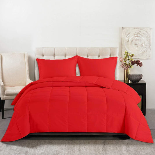 Comforter Cover King Size Egyptian Cotton 1PC Red