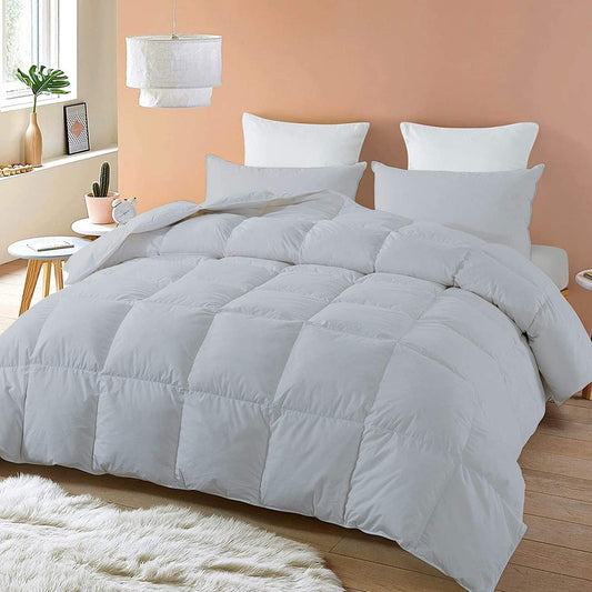 Comforter Cover King Size Egyptian Cotton 1PC Silver