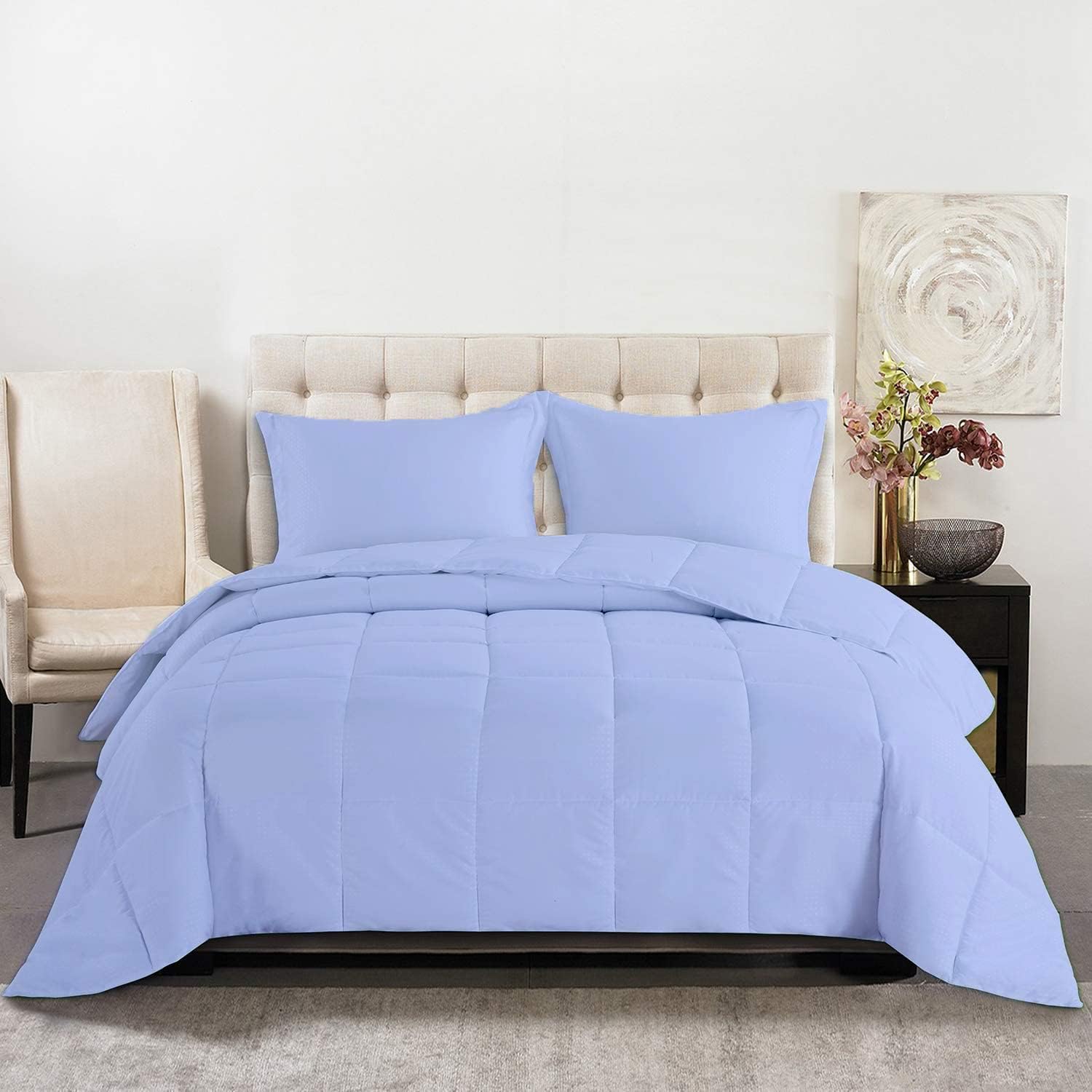 Cotton comforter blue at egyptian linens