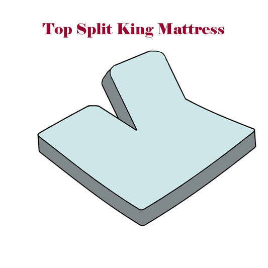 Split Top King Sheets 300 Thread Count Cotton Half Split Fitted