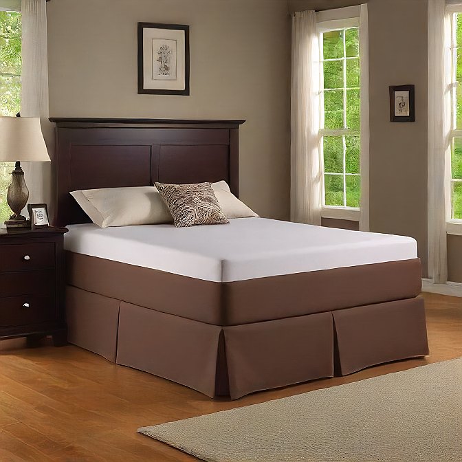 Split Cornter Bed Skirt Egyptian Cotton with 32 Inch at-egyptianhomelinens.com