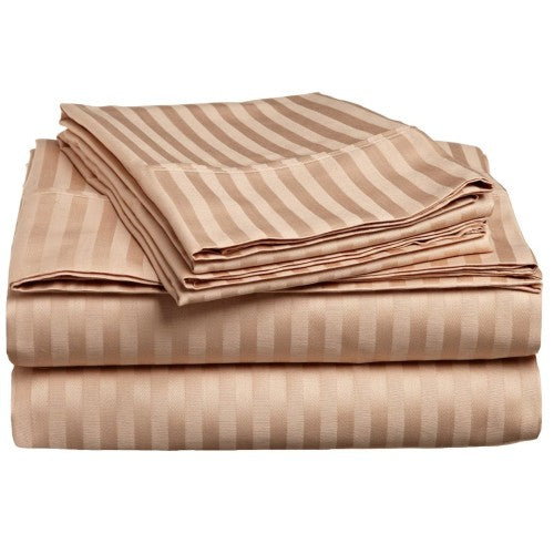 9 Inch Pocket Fitted Sheet Egyptian Cotton Beige