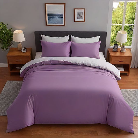 Pillow Covers 4-Pieces Plum Solid 100 Percent Cotton