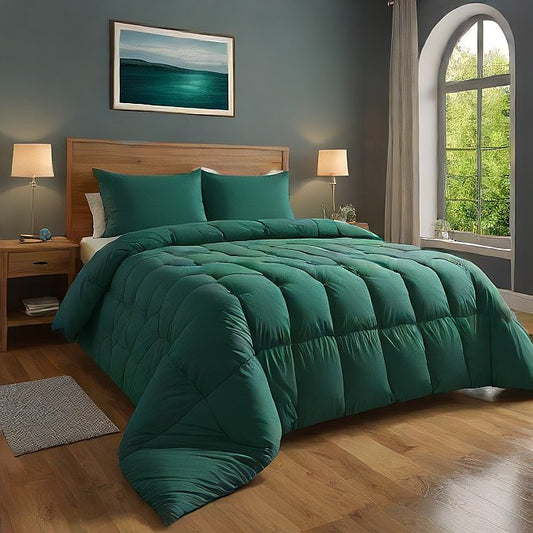 8 Inch Fitted Sheet Solid Teal Color Egyptian Cotton 1000TC