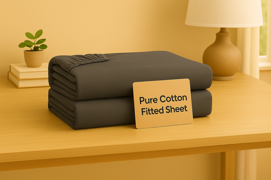 100% Egyptian cotton black fitted sheet – premium soft and breathable bedding from Egyptian Home Linens