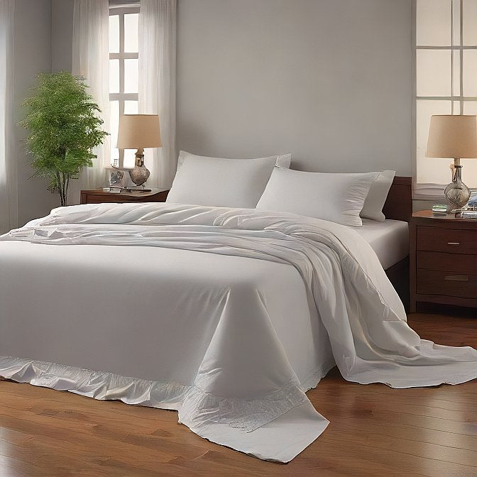 White Duvet Cover Set 3-Pieces Egyptian Cotton 1000TC