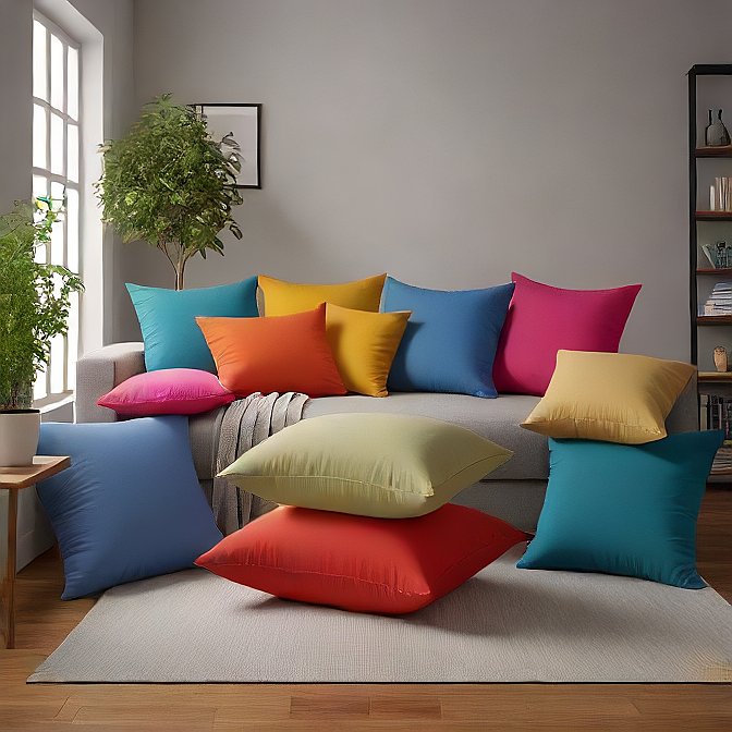 Multicolor Cushion Covers 100% Egyptian Cotton at EgyptianHomeLinens.com