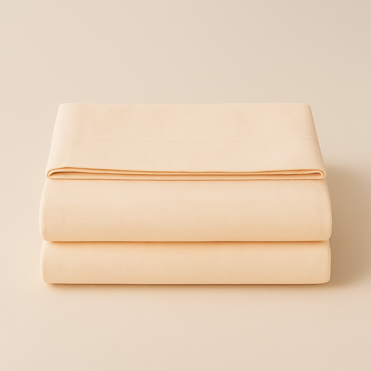 Luxury blush fitted bed sheet made from 1000TC Egyptian cotton, wrinkle-resistant and ultra-soft for daily comfort