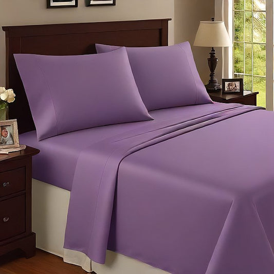 Plum Flat Sheet 1-Piece - 1000TC Egyptian Cotton