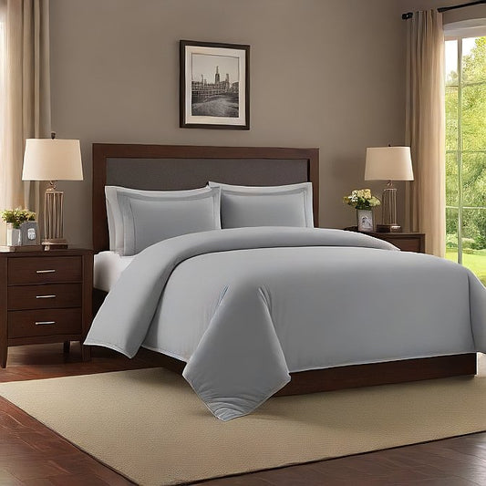 Silver Grey Pillow Shams - Soft, Comfortable, and Durable for Your Bed