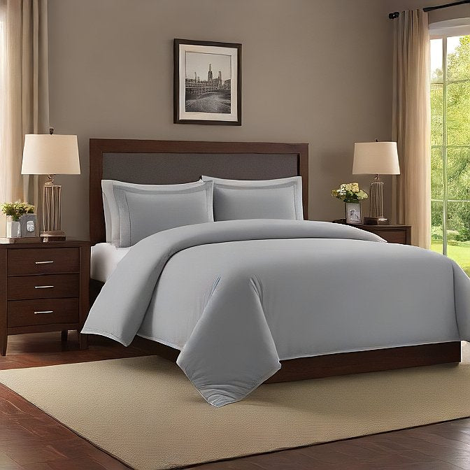 Silver Grey Pillow Shams - Soft, Comfortable, and Durable for Your Bed