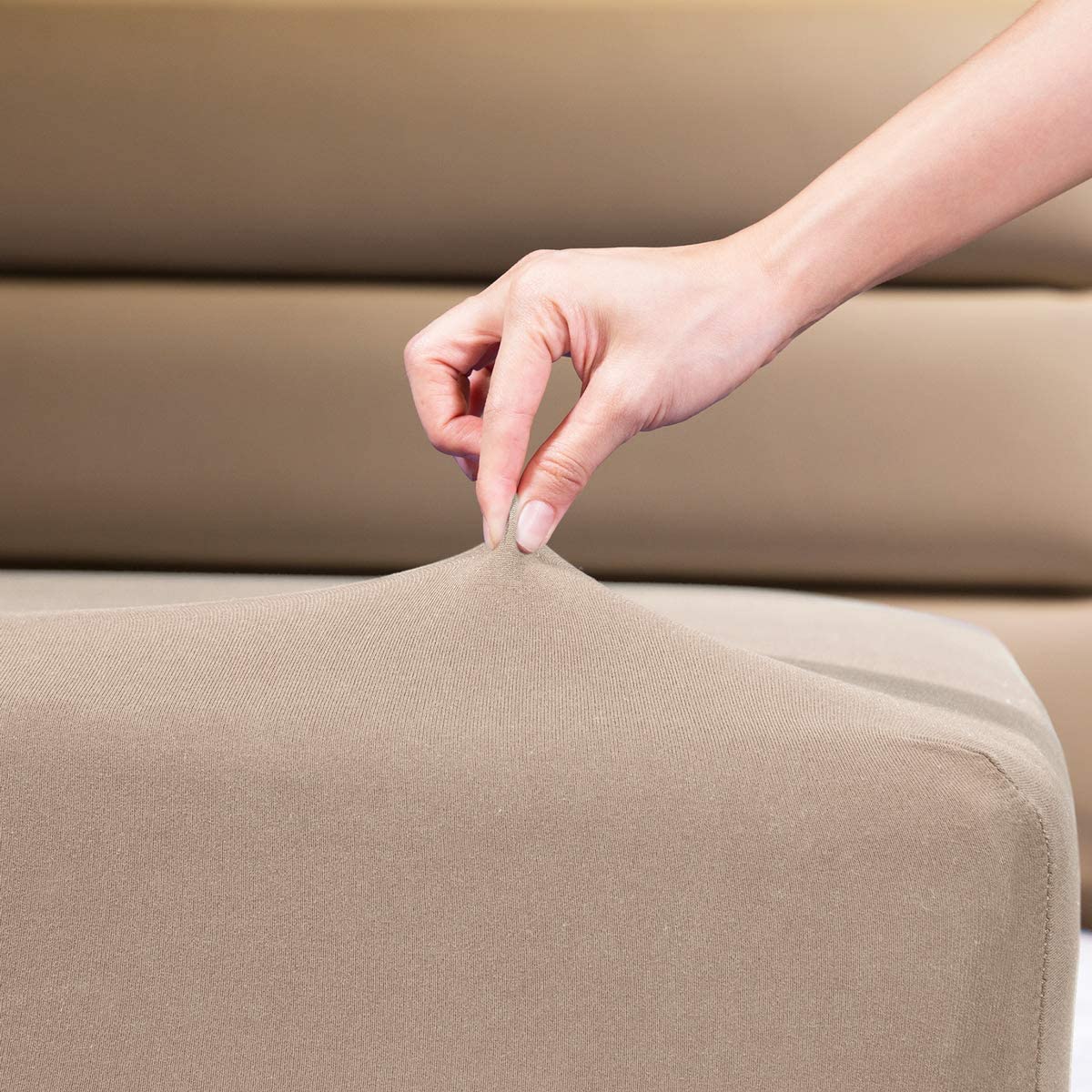 12 inch Pocket 4Pc Sheet Set Beige 100% Egyptian Cotton 1000 Thread Count