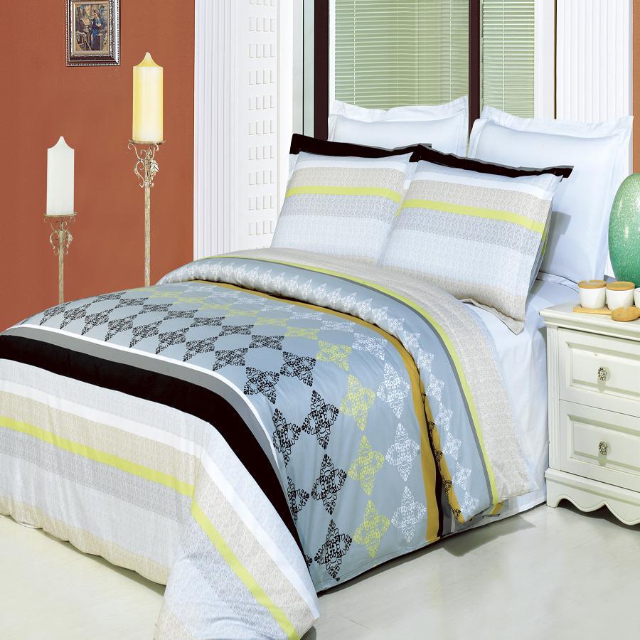 3 Piece South Gate Printed 100% Cotton Duvet Cover Set