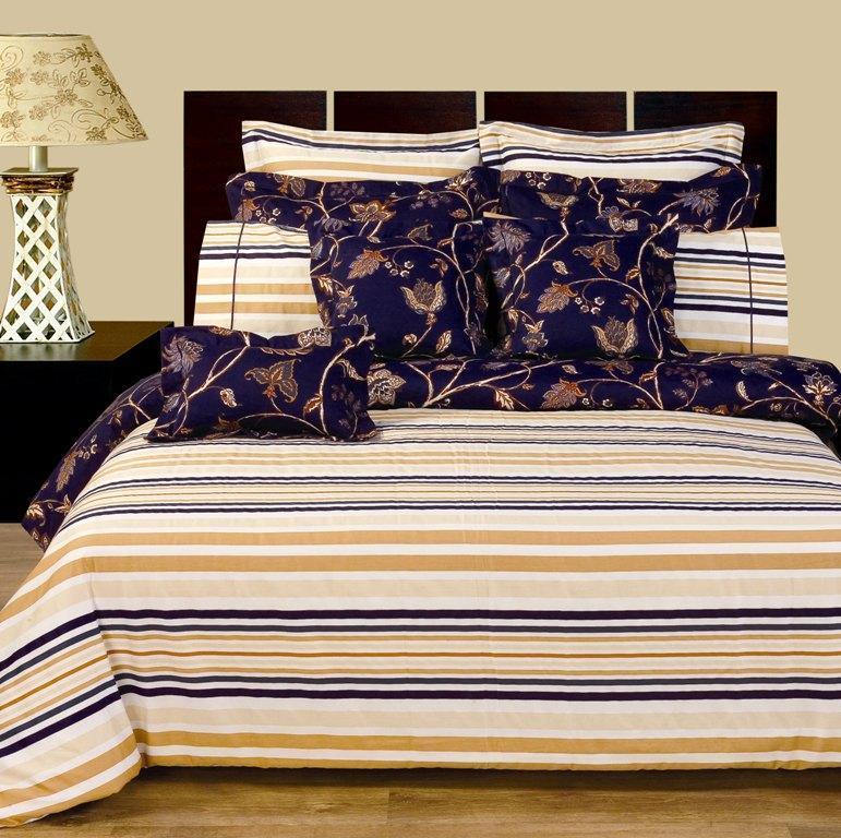 Lilian 11-PC Duvet Cover & Sheet Set 100% Cotton Reversible Bedding Set