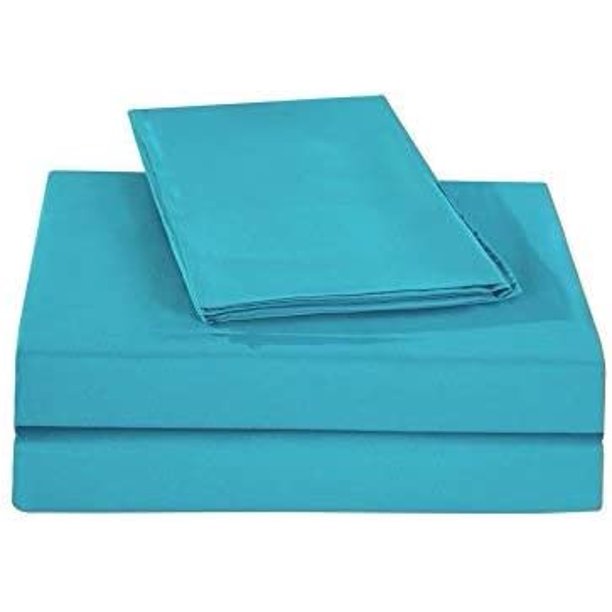 12 Inch Pocket Sheet Set Turquoise 100% Egyptian Cotton 1000TC