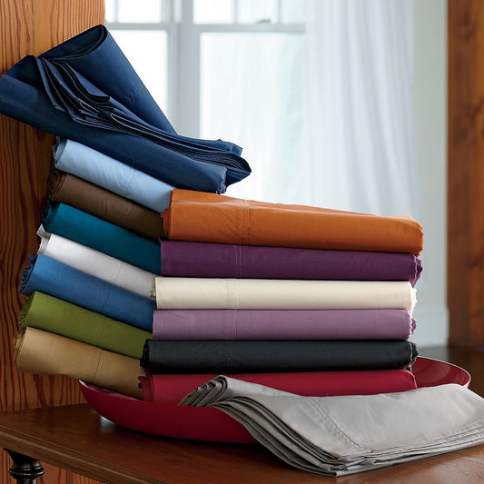 4-Pack Fitted Sheets – 100% Egyptian Cotton with 18" Deep Pocket for Ultimate Comfort at-EgyptianHomeLinens.com