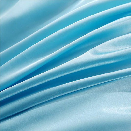 30 Inch Pocket Sheet Set Mulberry Sateen Silk Blue at-www.egyptianhomelinens.com