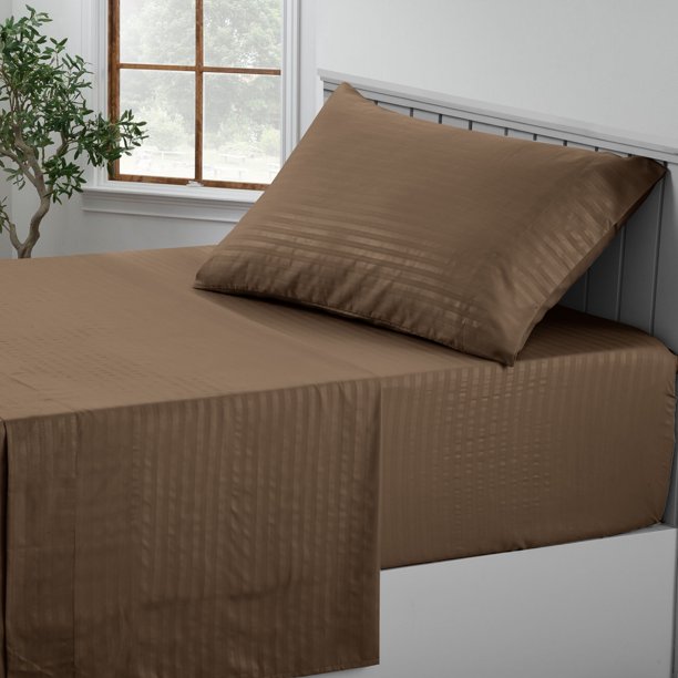Sheet Set 100 percent Egyptian Cotton 18 Inch Deep Pocket Brown Color
