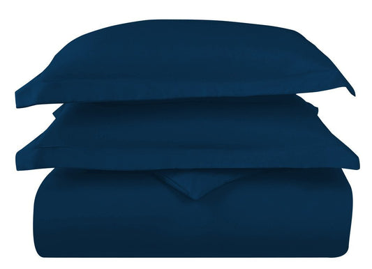 Comforter Cover Queen Size Egyptian Cotton 1PC Navy Blue