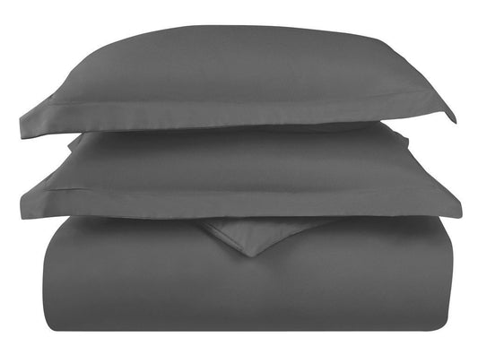 Comforter Cover Queen Size Egyptian Cotton 1PC Grey