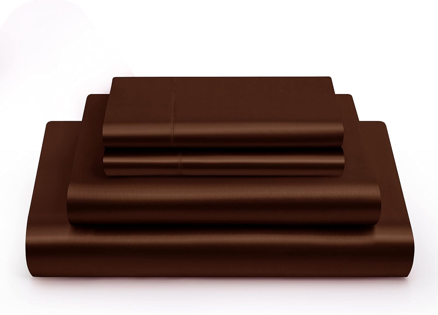 12 Inch Pocket Sheet Set Mulberry Sateen Silk Coffee