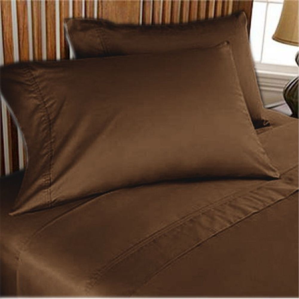 Calking Chocolate Pillowcases Egyptian Cotton - All Sizes