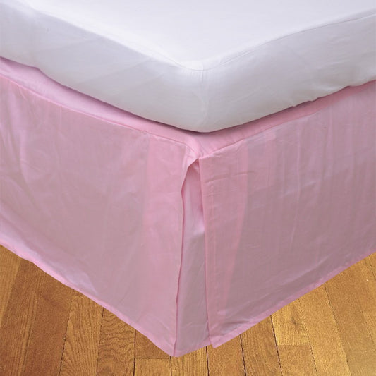  32 Inch Bed Skirt Pink Egyptian Cotton Split Corner at-egyptianlinens