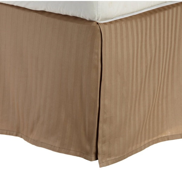 Taupe 14 Inches Drop Bed Skirt Egyptian Cotton 1000TC at-egyptianhomelinens.com