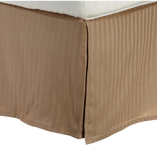 Taupe 14 Inches Drop Bed Skirt Egyptian Cotton 1000TC at-egyptianhomelinens.com