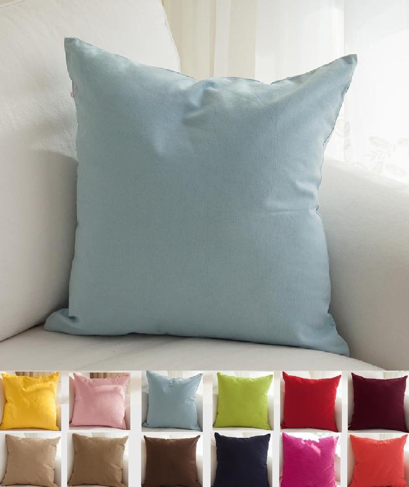 Twin Blue Pillow Shams Egyptian Cotton 1000TC - FREE Shipping