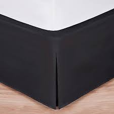 Shop for Egyptian Cotton Luxurious 1 PC Queen Size Bed Skirt Solid Black