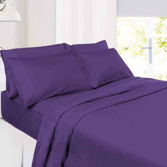 Sheet Set 100 percent Egyptian Cotton 6 Inch Deep Pocket Purple Color