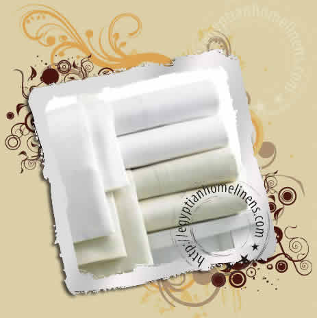 16 Inch Pocket Fitted Sheet Linen Egyptian Cotton at-EgyptianHomeLinens.com