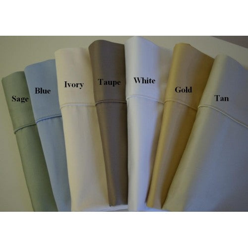 14 Inch Pocket Fitted Sheet Solid Beige 1000 Thread Count at-EgyptianHomeLinens.com