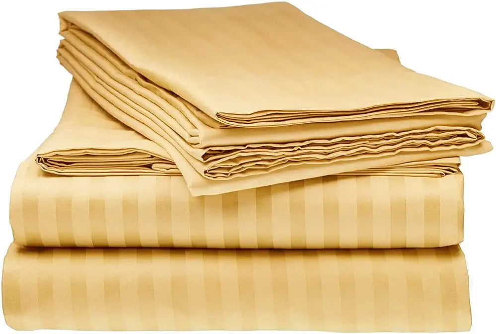 22 Inch Deep Pocket Fitted Sheet Gold 1000TC