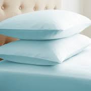 Calking Aqua Blue Pillow Covers Egyptian Cotton 1000 Thread Counts