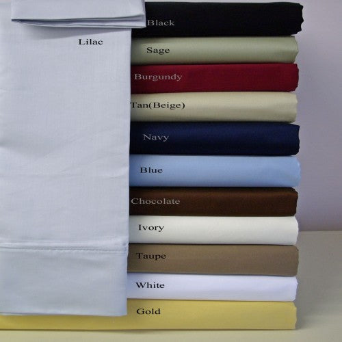 Extra Deep Pocket Bottom Fitted Sheet Queen 100% Egyptian Cotton