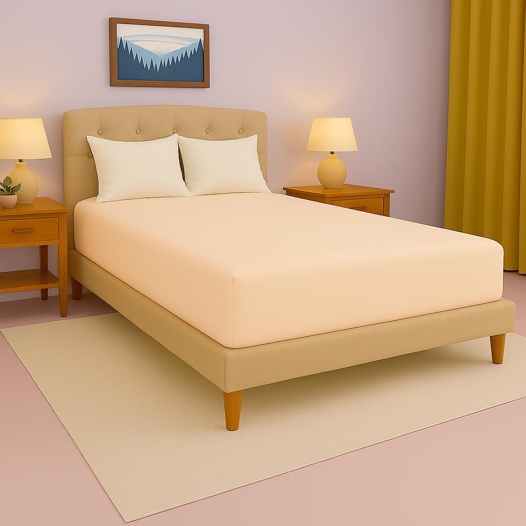 12 Inch Pocket Fitted Sheet Pink 1000TC Egyptian Cotton at-EgyptianHomeLinens.com