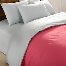 Egyptian Cotton Pink White Reversible Duvet Covers - 1000TC