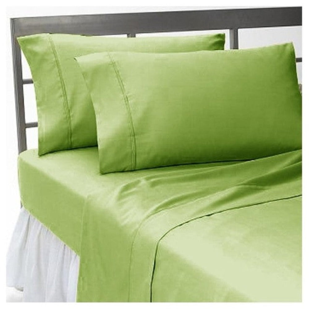 4 Piece Bed Sheet Set 100% Egyptian Cotton 1000-TC 15 inch Deep Pocket Sage Color