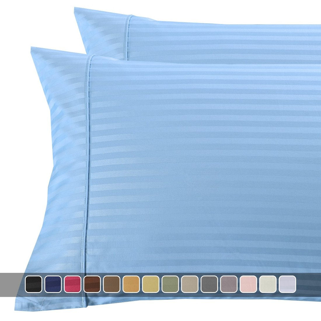 Damask Stripe 300 Thread Count Pillowcases