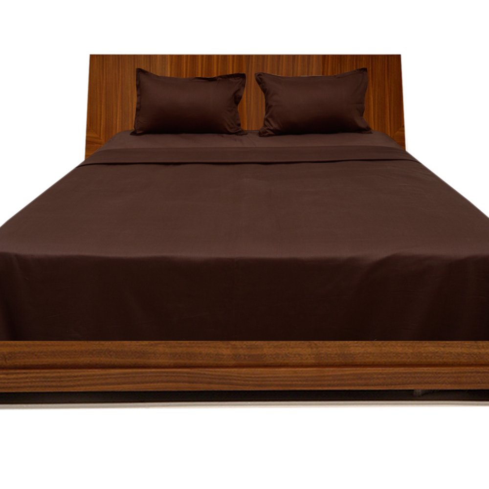 24 Inch Pocket Sheet Set Mulberry Sateen Silk Chocolate at-www.egyptianhomelinens.com
