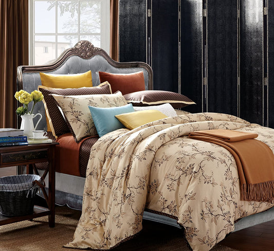 Asian Garden 7-Piece Duvet Set 100-Percent Cotton 300TC