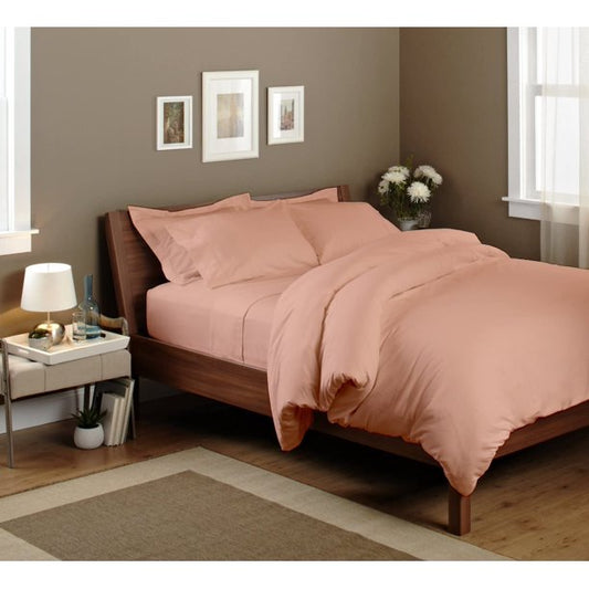6 Inch Pocket Peach Fitted Sheet Egyptian Cotton 1000TC