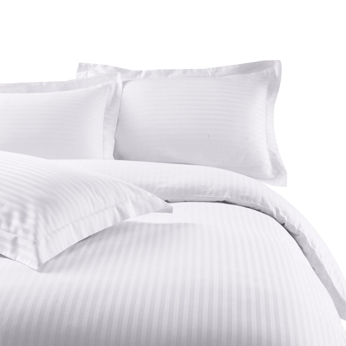Microfiber Striped 3-Piece Duvet Cover Set