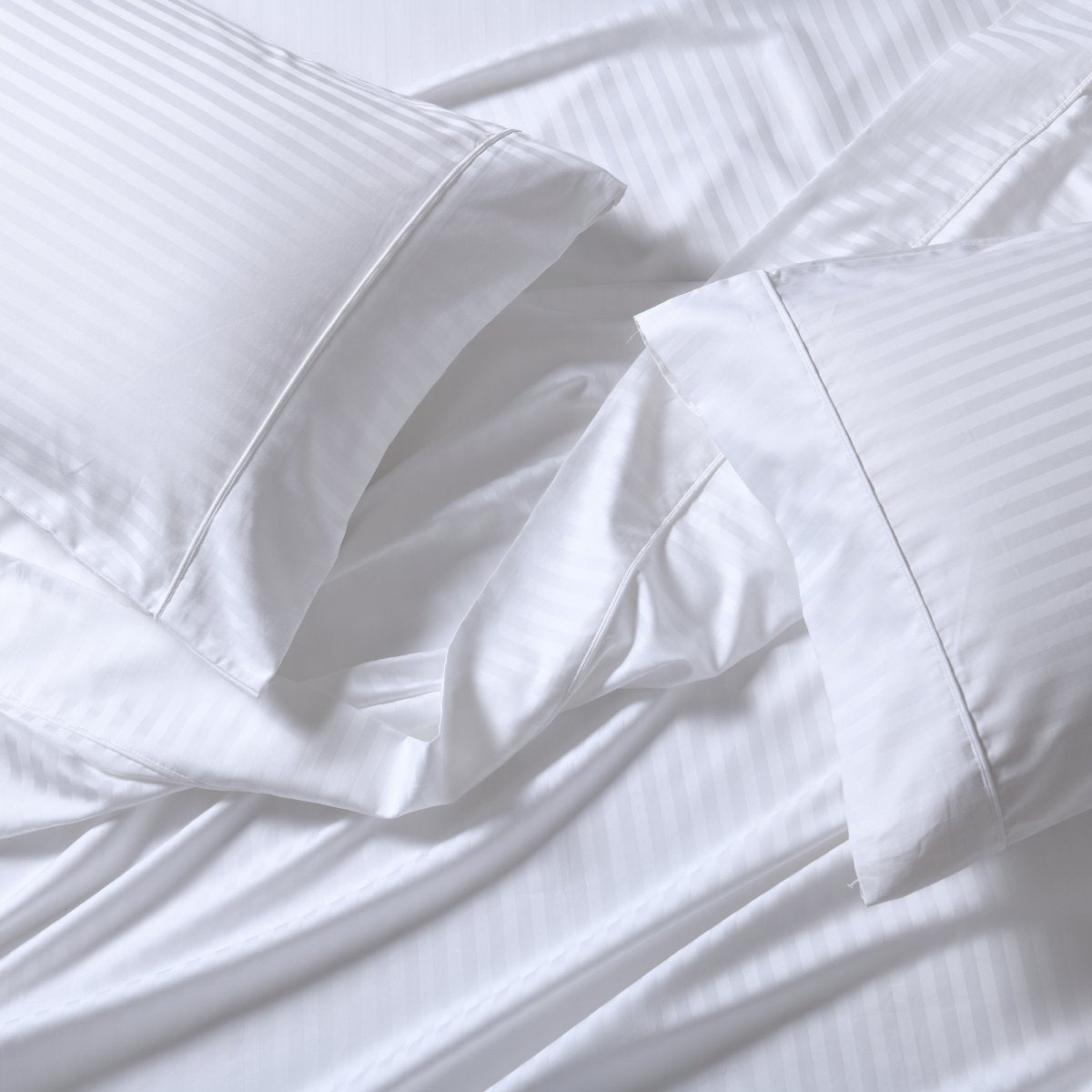 Un-attached Striped 650 Cotton California King OR Queen Waterbed Sheet sets