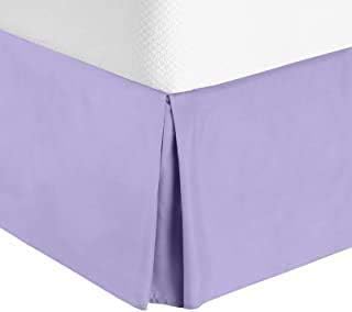 12 Inches Drop Bed Skirt Solid Lavender Egyptian Cotton 1000TC