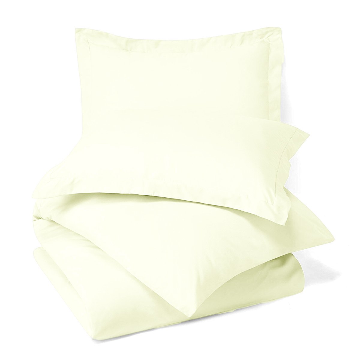 100% Microfiber Solid 3-Piece Duvet Cover Set