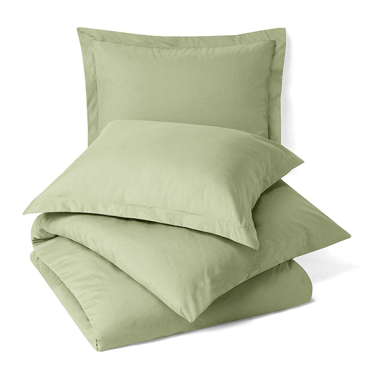 100% Microfiber Solid 3-Piece Duvet Cover Set