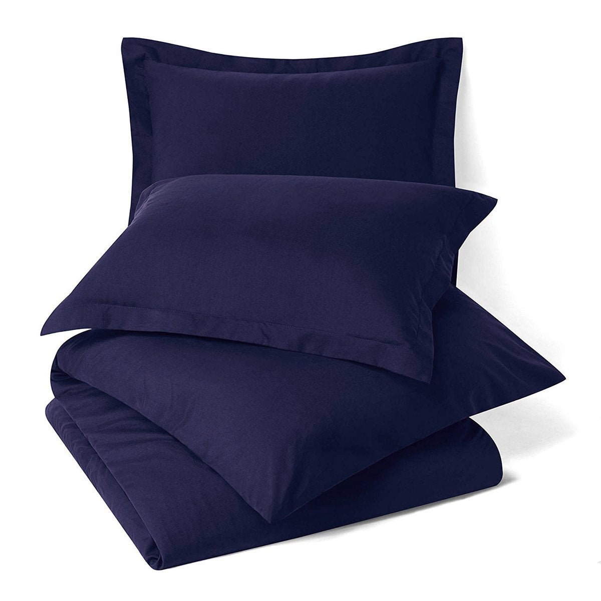 100% Microfiber Solid 3-Piece Duvet Cover Set